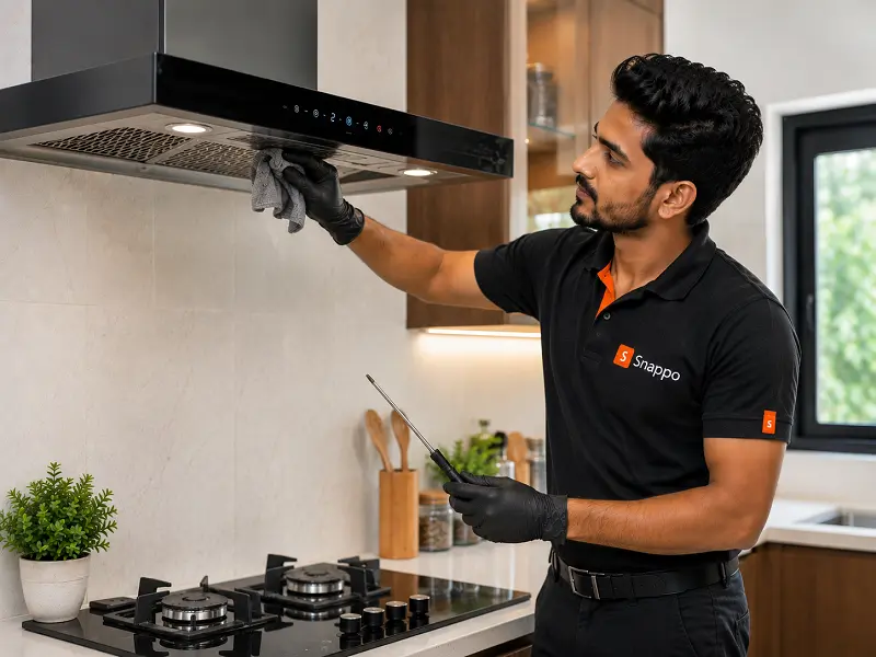Kitchen chimney service and repair in Aligarh by Snappo