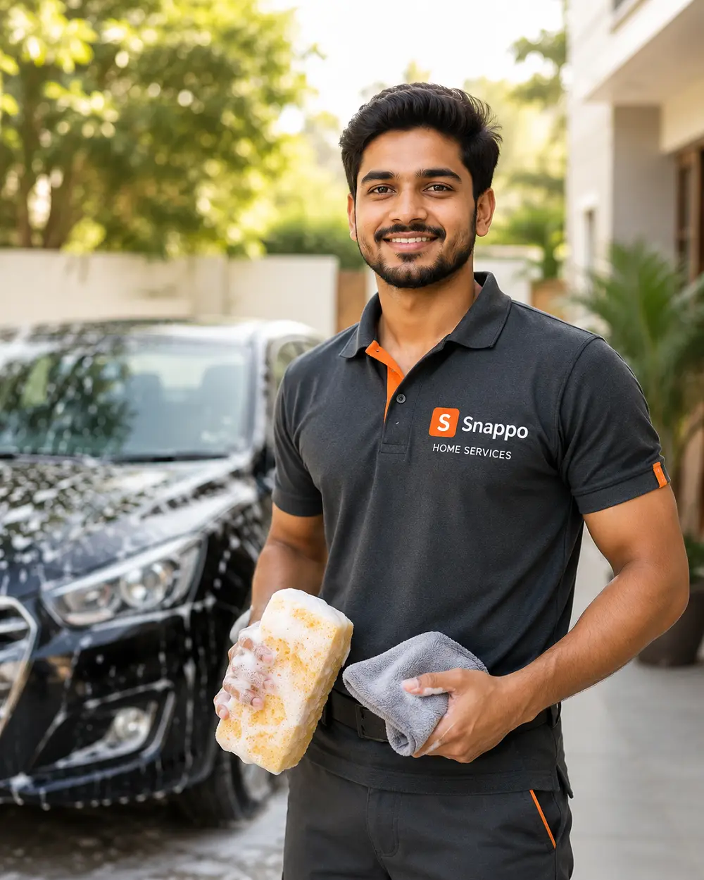 Snappo doorstep car wash in Aligarh