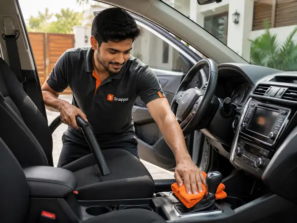 Interior and exterior car wash at home in Aligarh